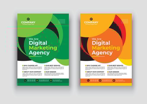 Modern corporate business multipurpose flyer layout design, Company Flyer in A4. vector