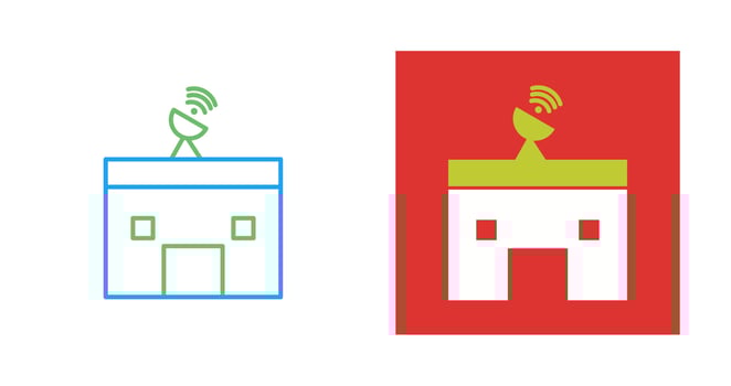 News Station Vector Icon