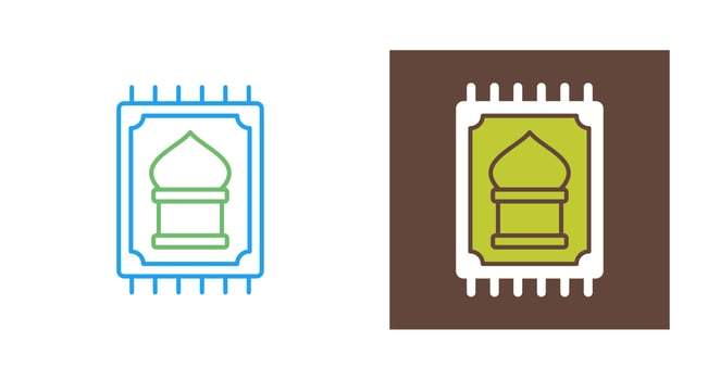 Prayer Rug Vector Icon