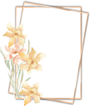 Yellow Daffodil Watercolor Flower png