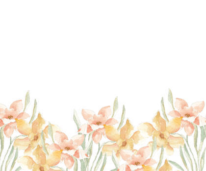 Yellow Daffodil Watercolor Flower png