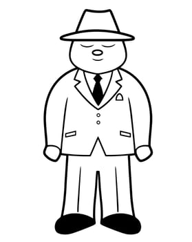 relaxed man in a suit vector