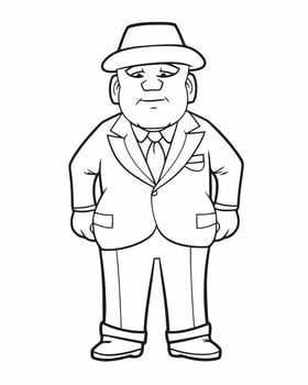 old man with a hat vector
