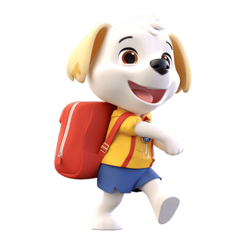 3D cute dog character png