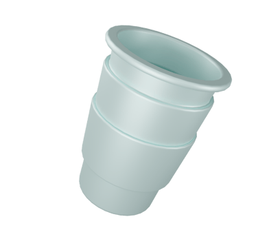 white paper cup 3d rendering png