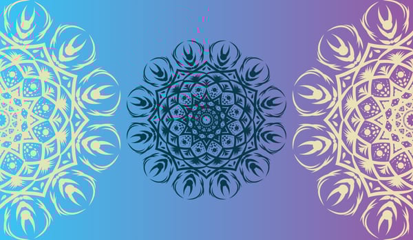 Mandala vector illustration element. Floral ornament background.