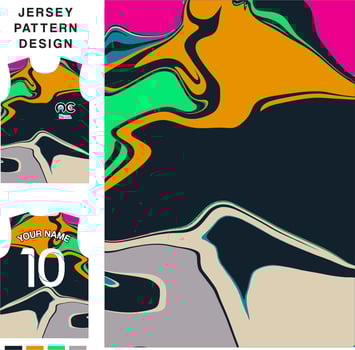 Abstract watercolor concept vector jersey pattern template for printing or sublimation sports uniforms football volleyball basketball e-sports cycling and fishing Free Vector.