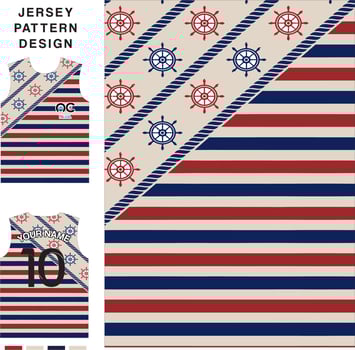 ship steering wheel abstract concept vector jersey pattern template for printing or sublimation sports uniforms football volleyball basketball e-sports cycling and fishing Free Vector.