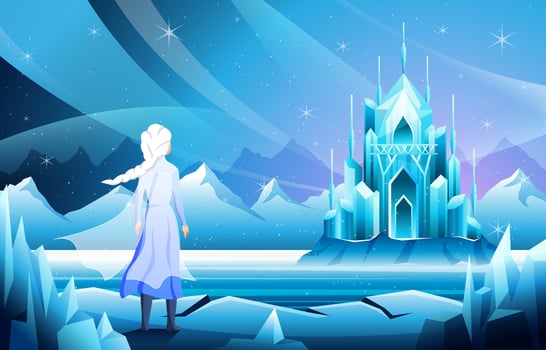 Ice Castle Background vector
