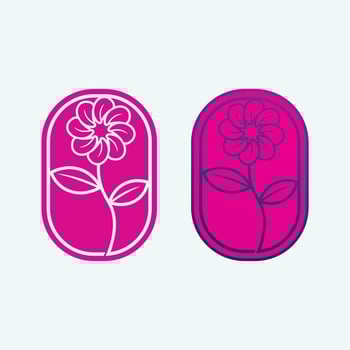 flowers design vector for spa, boutique, beauty salon, cosmetician, shop, yoga class, hotel and resort