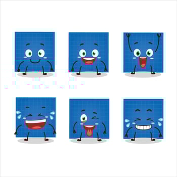 Cartoon character of blueprint paper with smile expression vector