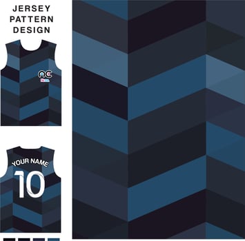 oblique rectangle concept vector jersey pattern template for printing or sublimation sports uniforms football volleyball basketball e-sports cycling and fishing Free Vector.