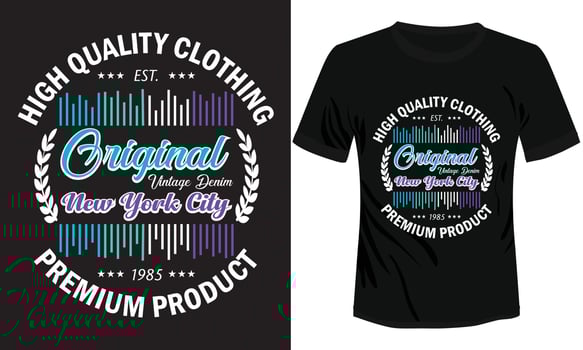 High Quality Clothing Original NYC Typography T-shirt Design vector