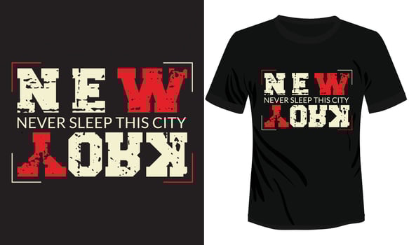 Brooklyn New York Typography T-shirt Design vector