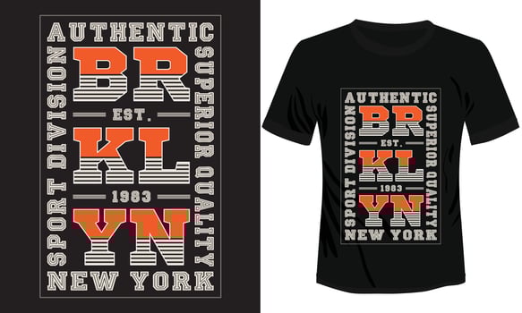 vector illustration of NYC Urban Brooklyn t-shirt vector design, NYC t-shirt old style