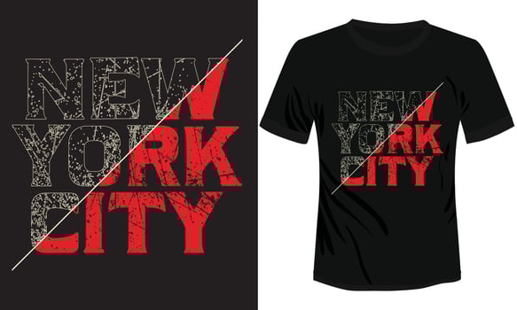 New York City Typography T-shirt Design Vector Design