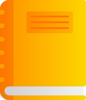 Book vector illustration set. Orange book icon vector. Yellow book for symbol education, school, study, student and library. Back to school stationery design graphic resource
