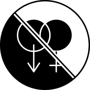 solid icon for sexual disorder vector