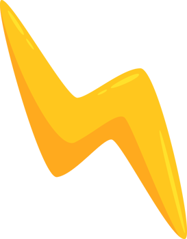 Yellow flash icon cute cartoon style png