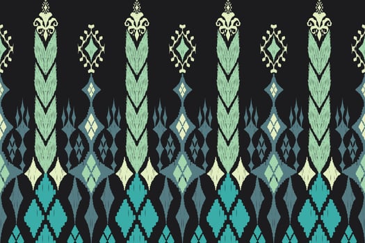 Ethnic Figure aztec embroidery style. Geometric ikat oriental traditional art pattern.Design for ethnic background,wallpaper,fashion,clothing,wrapping,fabric,element,sarong,graphic,vector illustration vector