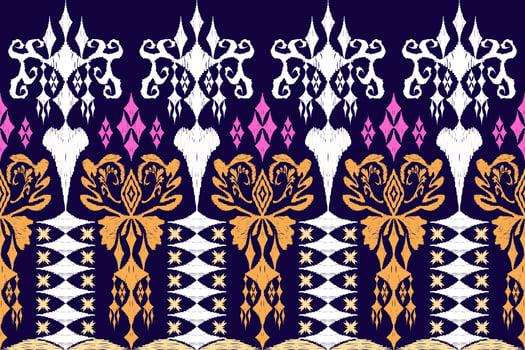 Ethnic Figure aztec embroidery style. Geometric ikat oriental traditional art pattern.Design for ethnic background,wallpaper,fashion,clothing,wrapping,fabric,element,sarong,graphic,vector illustration vector