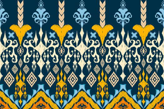 Ethnic Figure aztec embroidery style. Geometric ikat oriental traditional art pattern.Design for ethnic background,wallpaper,fashion,clothing,wrapping,fabric,element,sarong,graphic,vector illustration vector