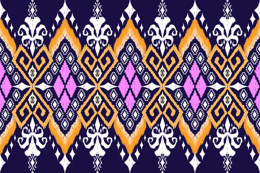 Ethnic Figure aztec embroidery style. Geometric ikat oriental traditional art pattern.Design for ethnic background,wallpaper,fashion,clothing,wrapping,fabric,element,sarong,graphic,vector illustration vector