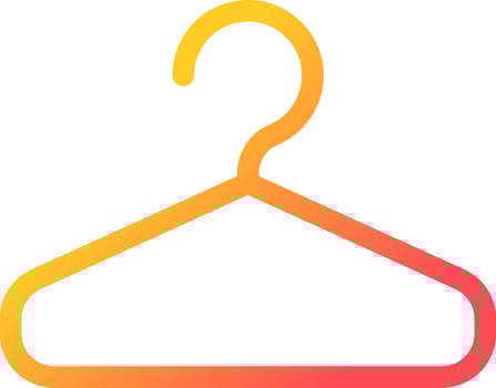 Hanger pixel perfect gradient linear ui icon. Keep clothes neat and wrinkles free. Boutique inventory. Line color user interface symbol. Modern style pictogram. Vector isolated outline illustration