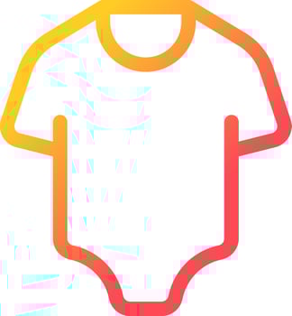 Baby bodysuit pixel perfect gradient linear ui icon. Sleepwear for kid. Infant clothes. Online store. Line color user interface symbol. Modern style pictogram. Vector isolated outline illustration