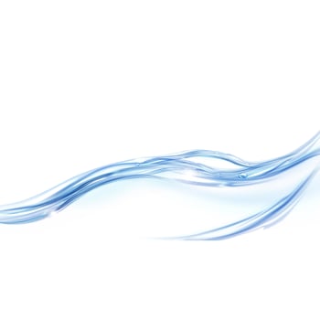 Water splash, flowing water realistic isolated vector