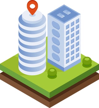 Commercial building illustration vector