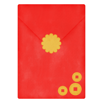 chinese red envelope watercolor illustration png