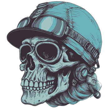 Skeleton wearing helmet png