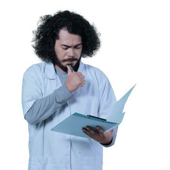 asian male scientist expression holding file png