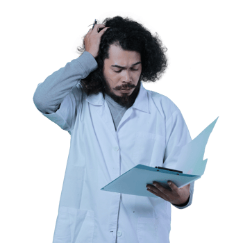 asian male scientist expression holding file png