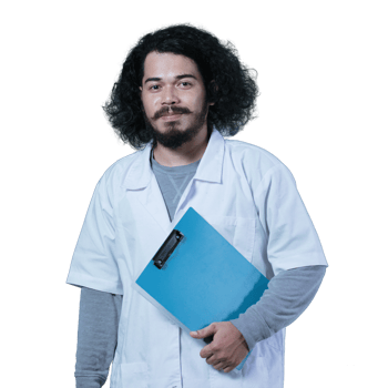 asian male scientist expression holding file png