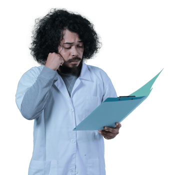 asian male scientist expression holding file png
