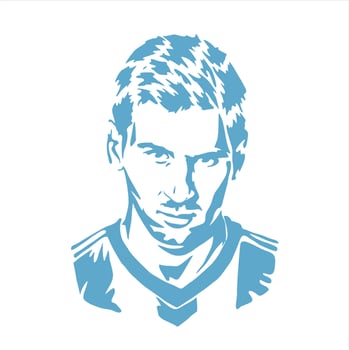 lionel messi silhouette vector design