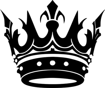 Crown, Minimalist and Simple Silhouette - Vector illustration