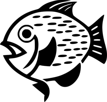 Fish, Minimalist and Simple Silhouette - Vector illustration