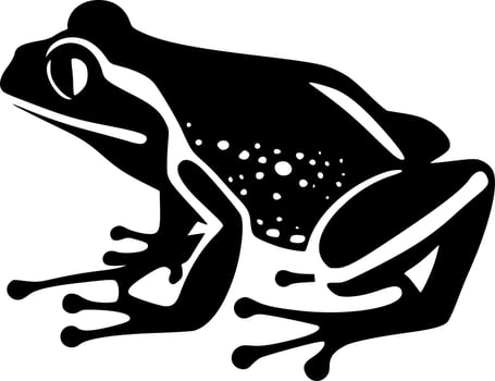 Frog - Black and White Isolated Icon - Vector illustration