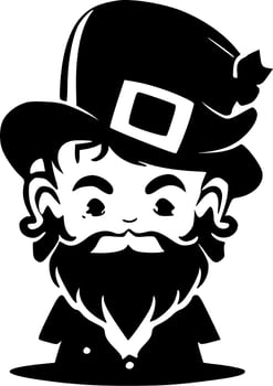 Leprechaun, Minimalist and Simple Silhouette - Vector illustration