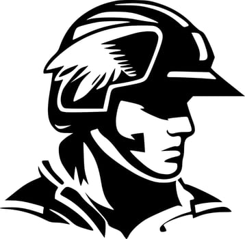 Military - Minimalist and Flat Logo - Vector illustration