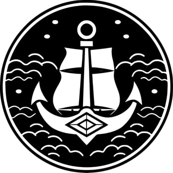 Nautical - Minimalist and Flat Logo - Vector illustration