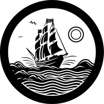 Nautical - Minimalist and Flat Logo - Vector illustration