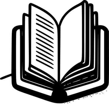 Open Book - Minimalist and Flat Logo - Vector illustration