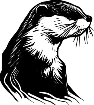Otter - High Quality Vector Logo - Vector illustration ideal for T-shirt graphic