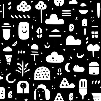 Pattern, Black and White Vector illustration
