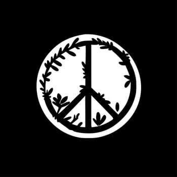 Peace - Minimalist and Flat Logo - Vector illustration