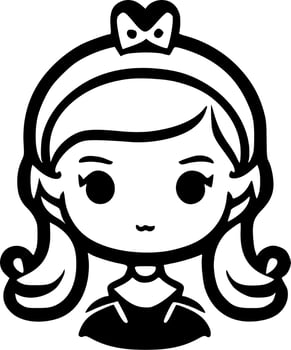 Princess, Minimalist and Simple Silhouette - Vector illustration